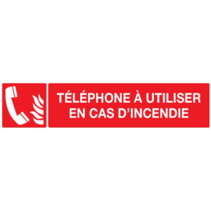 TELEPHONE A UTILISER EN CAS D'INCENDIE LUMIN. 330x75mm