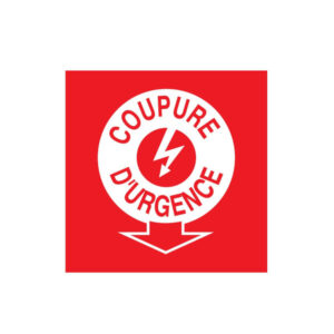 COUPURE ELECTRICITE D'URGENCE 200x200mm