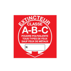 EXTINCTEUR CLASSE A-B-C 200x200mm