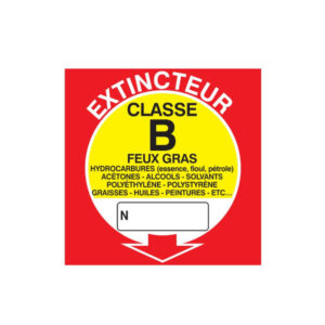 EXTINCTEUR CLASSE B 200x200mm