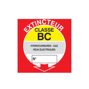 EXTINCTEUR CLASSE BC 200x200mm