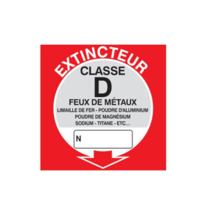 EXTINCTEUR CLASSE D 200x200mm
