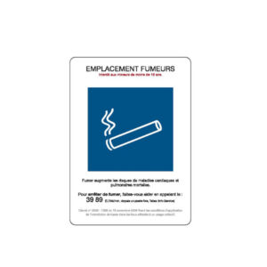 EMPLACEMENT FUMEURS 210X297mm (A4) ADHESIF