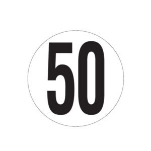 VEHICULES LIMITES A 50KM/H ADHESIF D.200mm