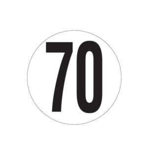VEHICULES LIMITES A 70KM/H ADHESIF D.200mm